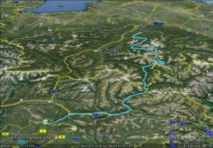 Strecke Transalp 2012